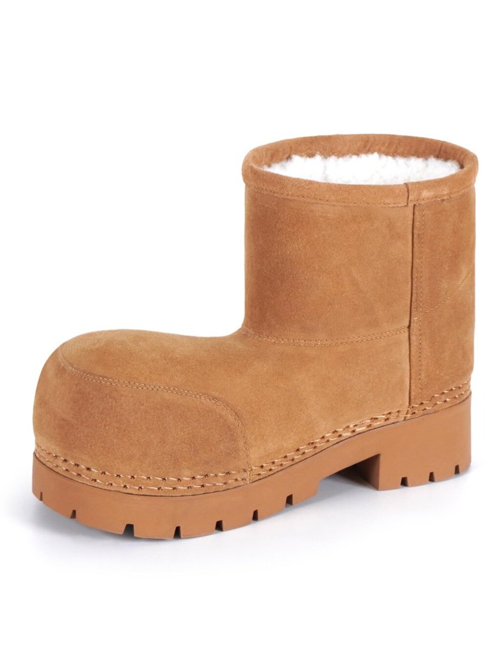🤎 NWB Platform Faux Suede Sherpa Boots Tan Size 8